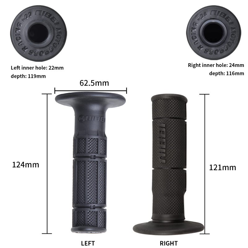 NIBBI Twists Throttle Assembly Dirt Bike Grips with Throttle Cable and Handlebar Grip for SSR125 Pit Bike  22mm Motorcycle Throttle Assembly(Black) - Image 4